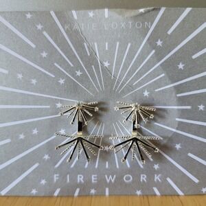Katie Loxton Firework‎ Earrings Sterling Silver Ear Pin Studs Sparkly